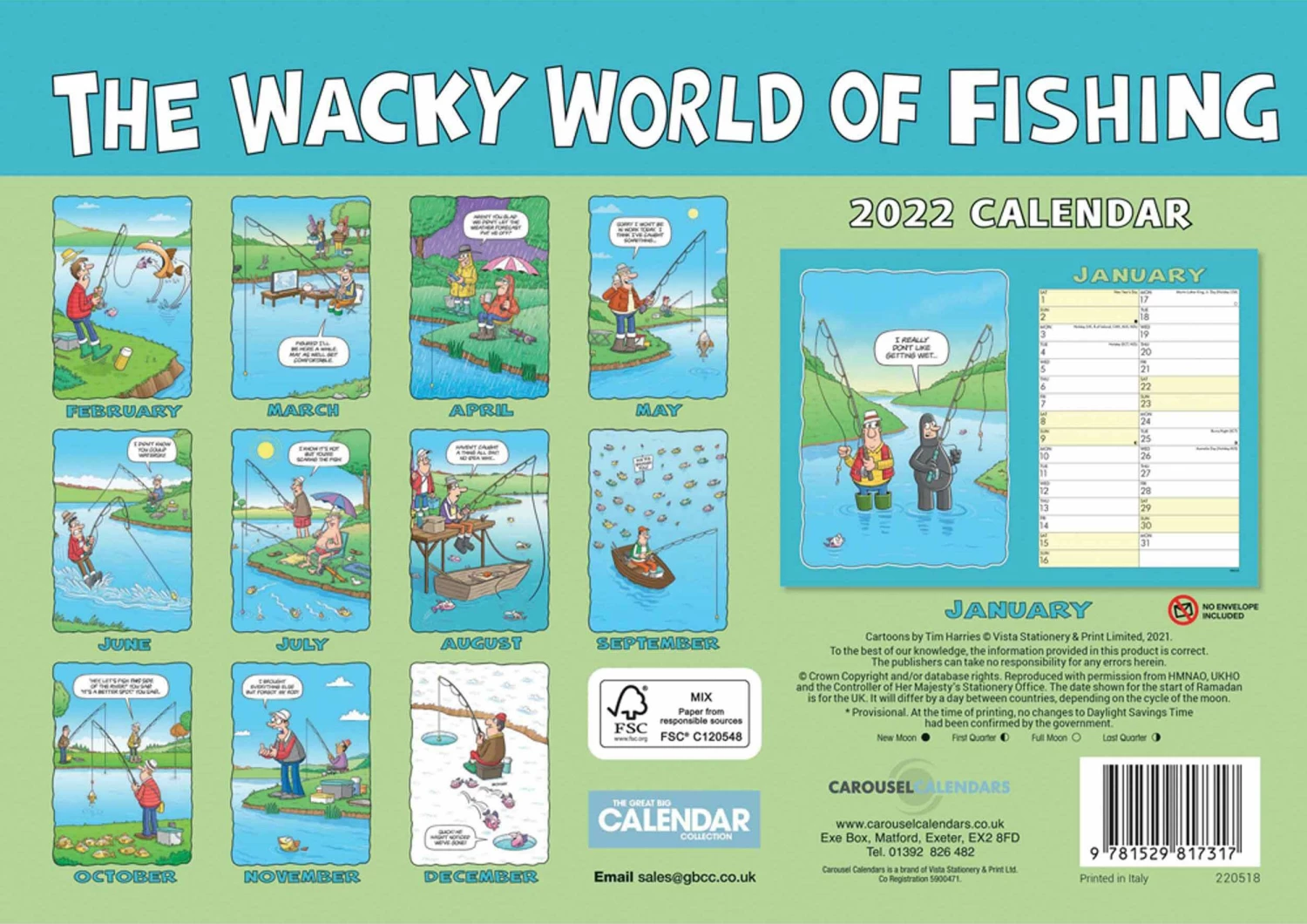 Wacky World of Fishing A4 Calendar 2022 2 Wacky World of Fishing A4 Calendar 2022 - Image 2