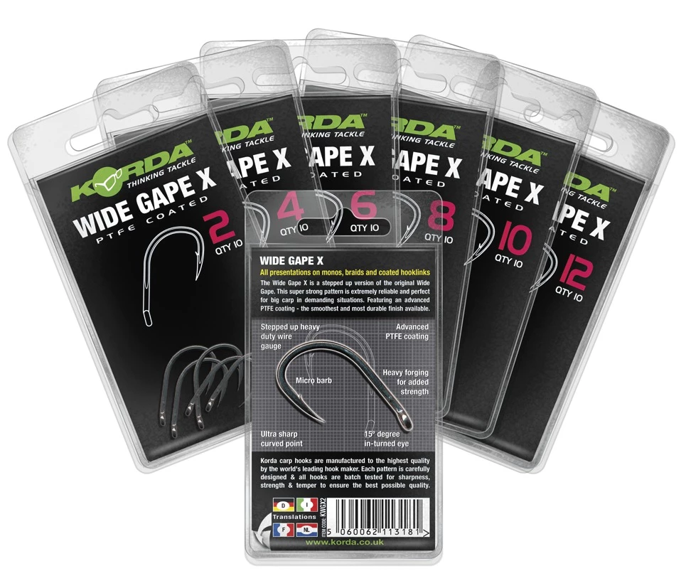Korda Wide Gape X Hooks 1 Korda Wide Gape X Hooks