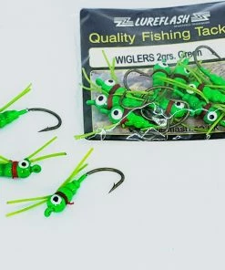 Lureflash Wigglers 2g Jig Heads 7 Lureflash Wigglers 2g Jig Heads -Glasgow Angling wigglers jig head green