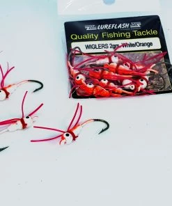 Lureflash Wigglers 2g Jig Heads 9 Lureflash Wigglers 2g Jig Heads -Glasgow Angling wigglers jig head orange white