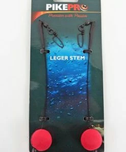 PikePro Wire Leger Stem Red x 2