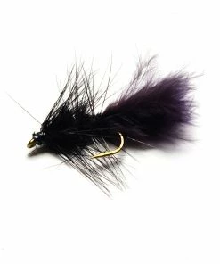 Stillwater Woly Bugger Black Weighted Nymph - 1 Dozen