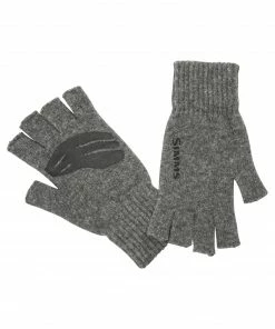 Simms Wool Half Finger Glove Steel