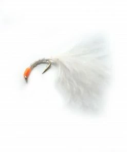 Stillwater Woolie Worms White & Orange - 1 Dozen