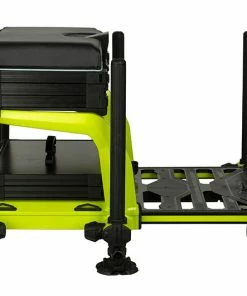 Matrix XR36 Pro Seatbox ( inc 1x shallow trays & lid + deep drawer) -Glasgow Angling xr36 pro lime seatbox side